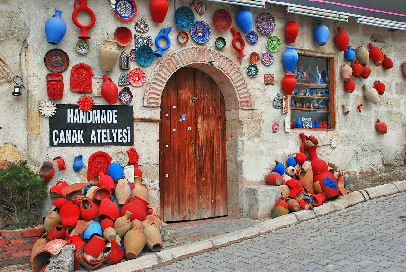A traditional handmade pottery workshop in Avanos, Cappadocia